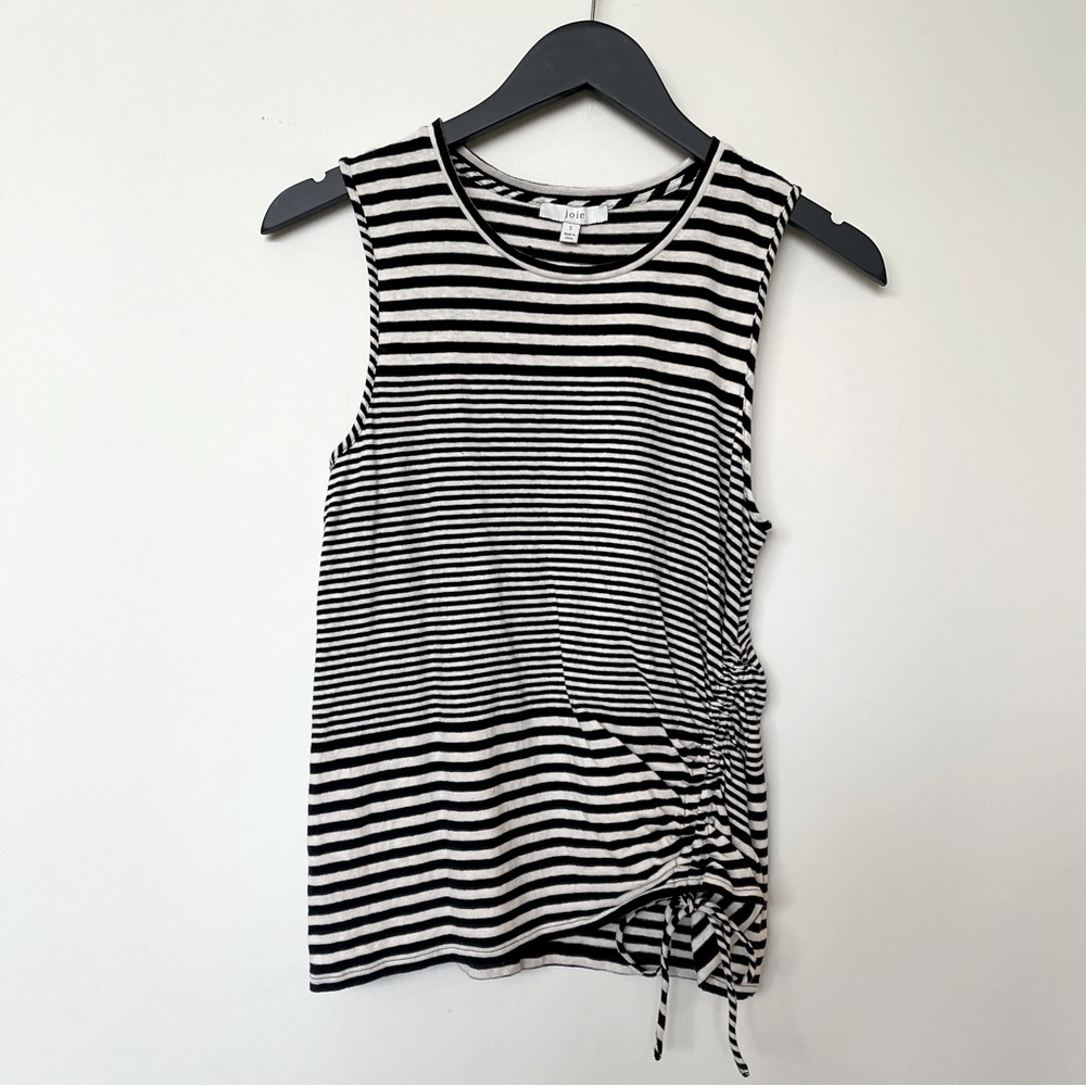 JOIE STRIPED SLEEVELESS TANK in Black & White